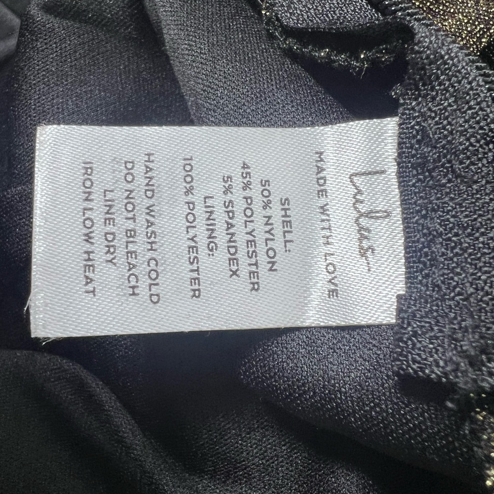 Elegant One-Shoulder  Lulus gold/ black Dress size S - Picture 10 of 10